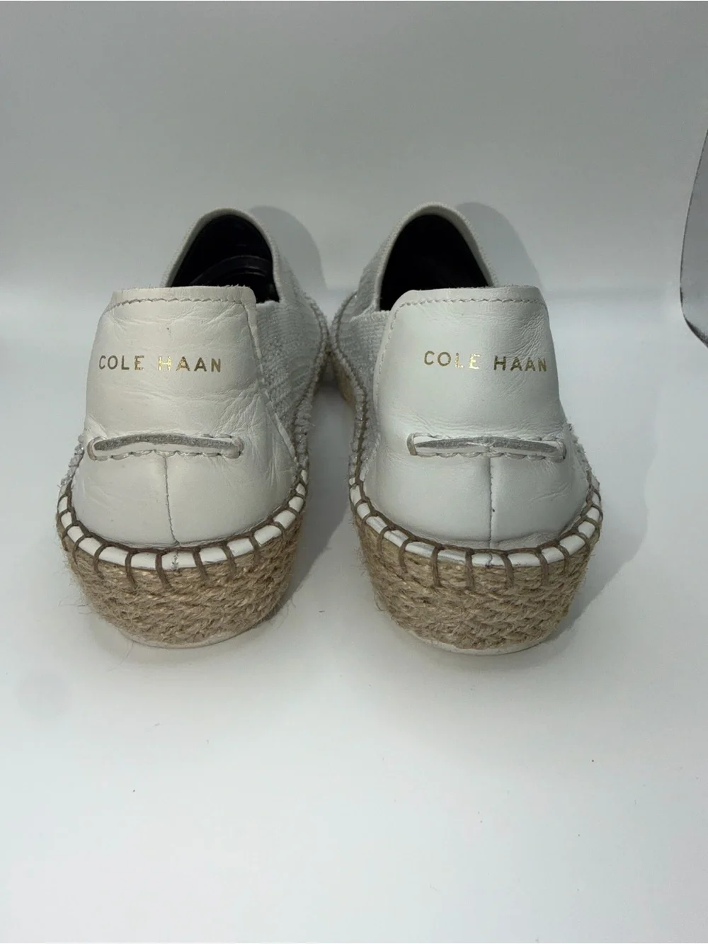 Cole Haan Light Gray Knit Espadrille Slip-On